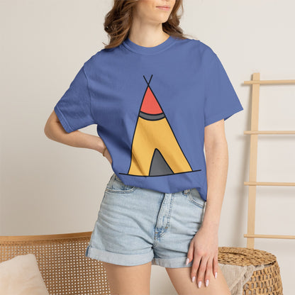 Camping  Adventure Lovers Tee Nature Exploration Bonfire Travel Van Unisex Heavy Cotton T-Shirt