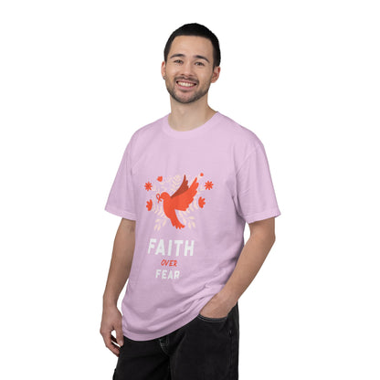 Faith Over Fear Stop Wishing Start Doing Action Goal Setting Modern Tee Achievement Self-Improvement Unisex Heavy Cotton T-Shirt