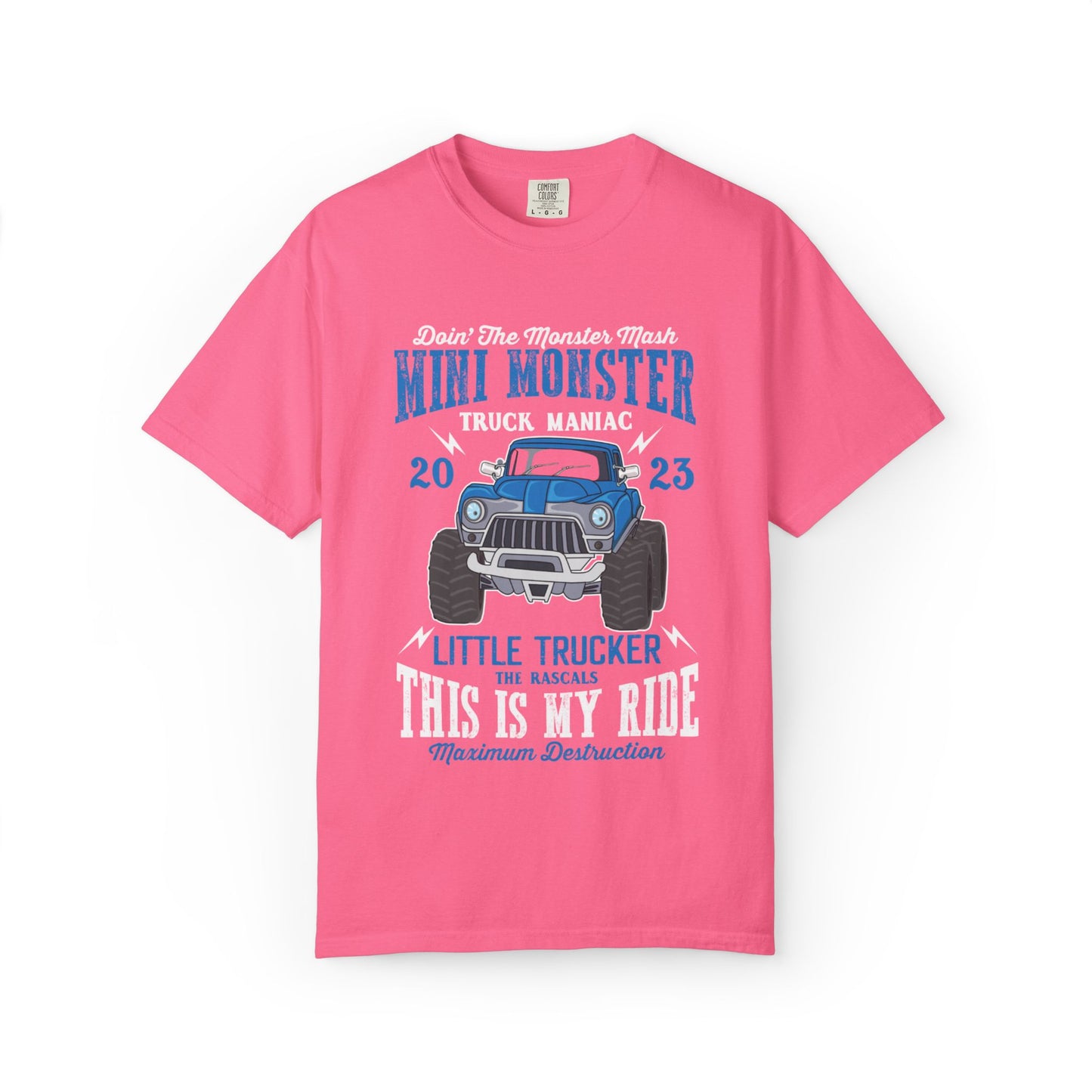 Funny Mini Monster Truck Manic Speed Truck Power Sarcastic Extreme Adventure Four-Wheel Drive Unisex Heavy Cotton T-Shirt