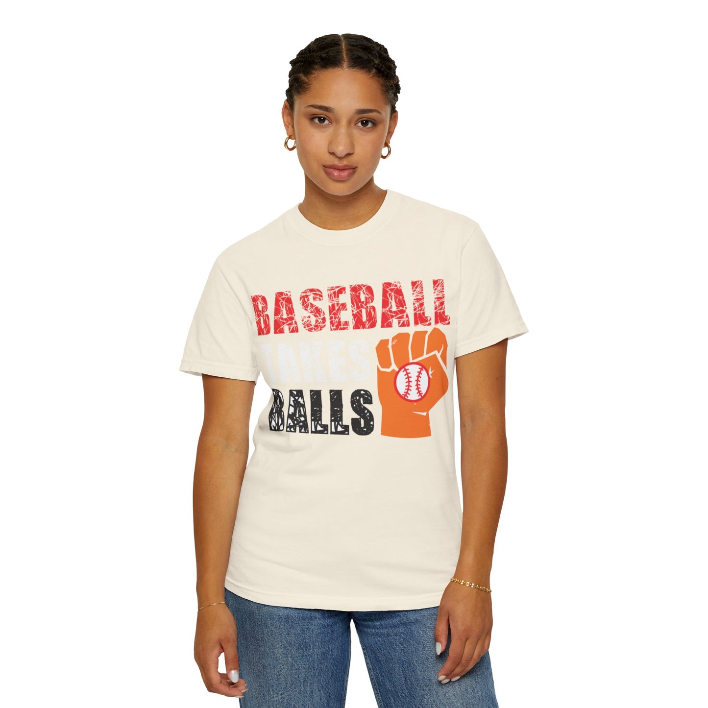Baseball Takes Ball Defensive Prowess Tee Fielding Excellence Outfield Expertise Unisex Heavy Cotton T-Shirt