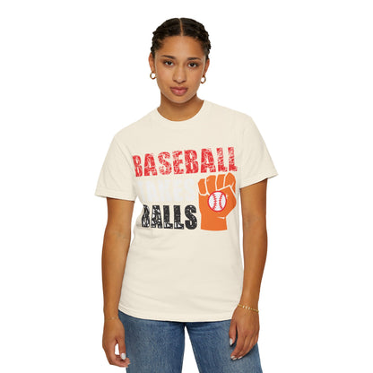 Baseball Takes Ball Defensive Prowess Tee Fielding Excellence Outfield Expertise Unisex Heavy Cotton T-Shirt