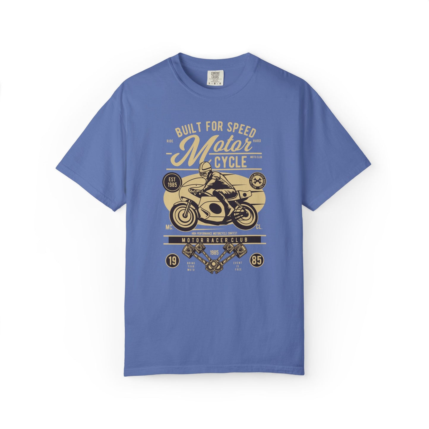Built For Speed Motorcycle Custom Engine Club Motorbike Lovers Trendy Tee High-speed Rider Adventure Racer Unisex Heavy Cotton T-Shirt