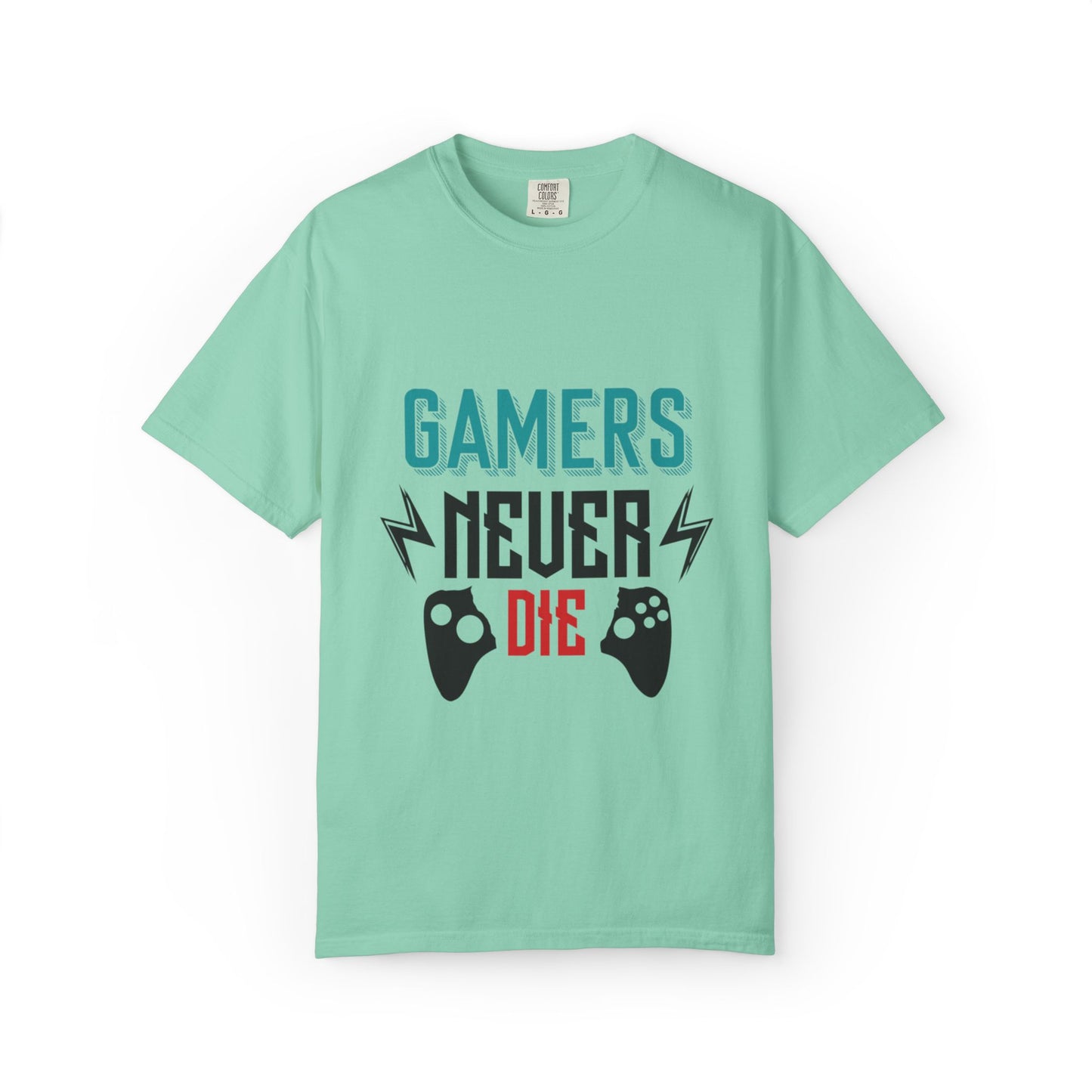 Gamers Never Die Warriors Tee Non-Stop Playing Obsession Mastery Thrill Unisex Heavy Cotton T-Shirt