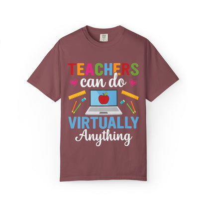 Inspirational Teacher Can Do Virtually Anything Enlightenment Bridge Builder Lifelong Mission Unisex Heavy Cotton T-Shirt
