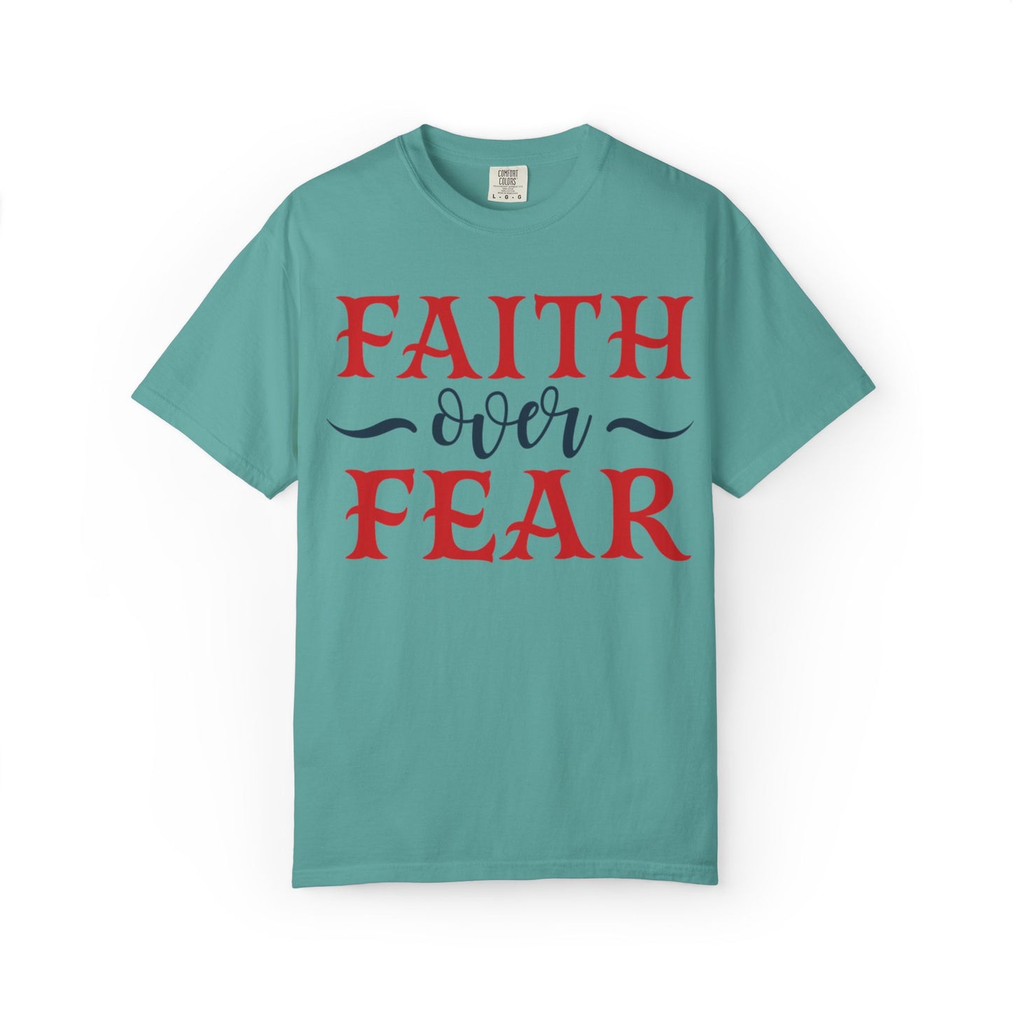 Faith Over Fear Stop Wishing Start Doing Action Goal Setting Modern Tee Achievement Self-Improvement Unisex Heavy Cotton T-Shirt