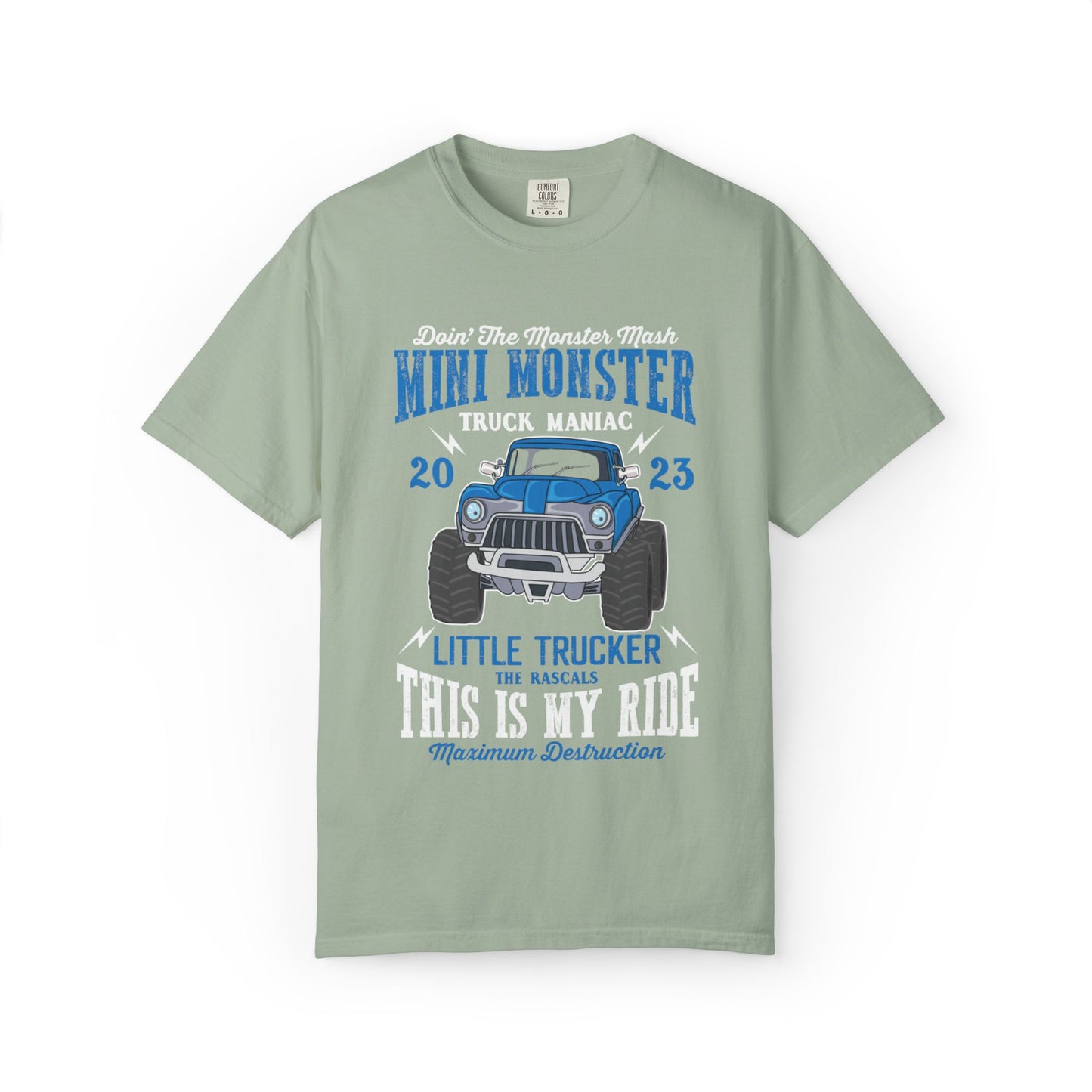 Funny Mini Monster Truck Manic Speed Truck Power Sarcastic Extreme Adventure Four-Wheel Drive Unisex Heavy Cotton T-Shirt