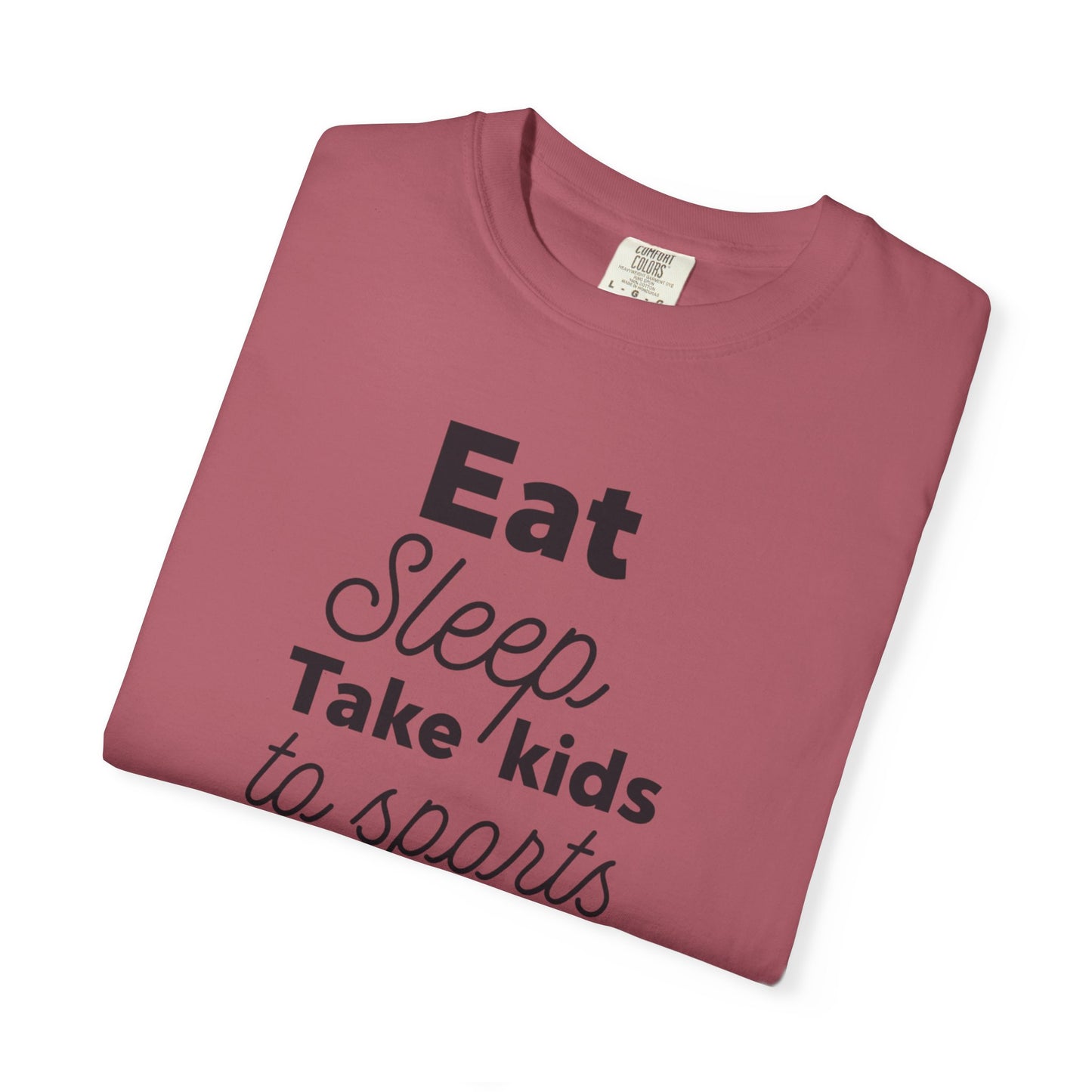 Eat Sleep Take Kids Motherhood Blessings Life Giver Mummy’s Tee Supermom Busy Schedule Duties Forever Same Routine Players Unisex Heavy Cotton T-Shirt