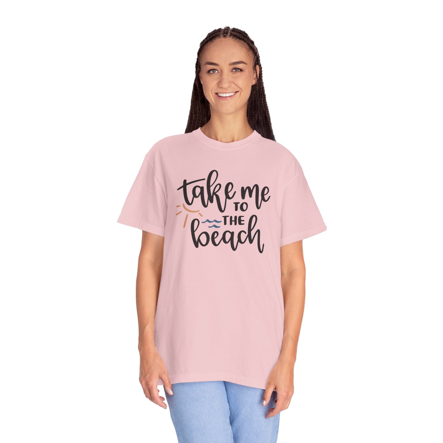 Take Me To The Beach Sunset Vibes Ocean Tee Sandy Celebration Adventure Camp Unisex Heavy Cotton T-Shirt