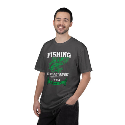 Fishing Is Not Just A Sport Reel Bait Fishing Tee Solitude Unisex Heavy Cotton T-Shirt