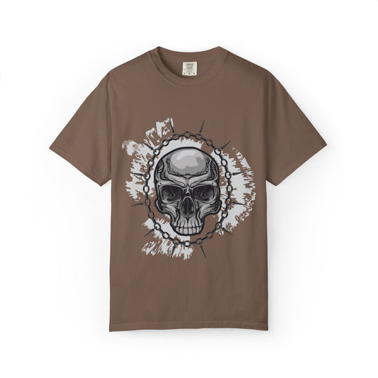 Chain Skull Cranium Head Anatomy Bones Trend Tee Horror Creepy Head X-ray Unisex Heavy Cotton T-Shirt