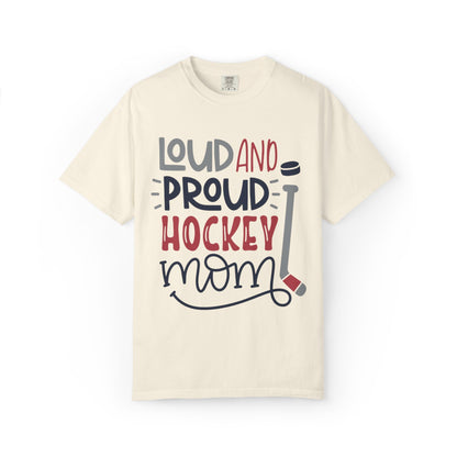 Loud & Proud Hockey Mom Power Play Cheering Stickhandling Sports Tee Legend Unisex Heavy Cotton T-Shirt