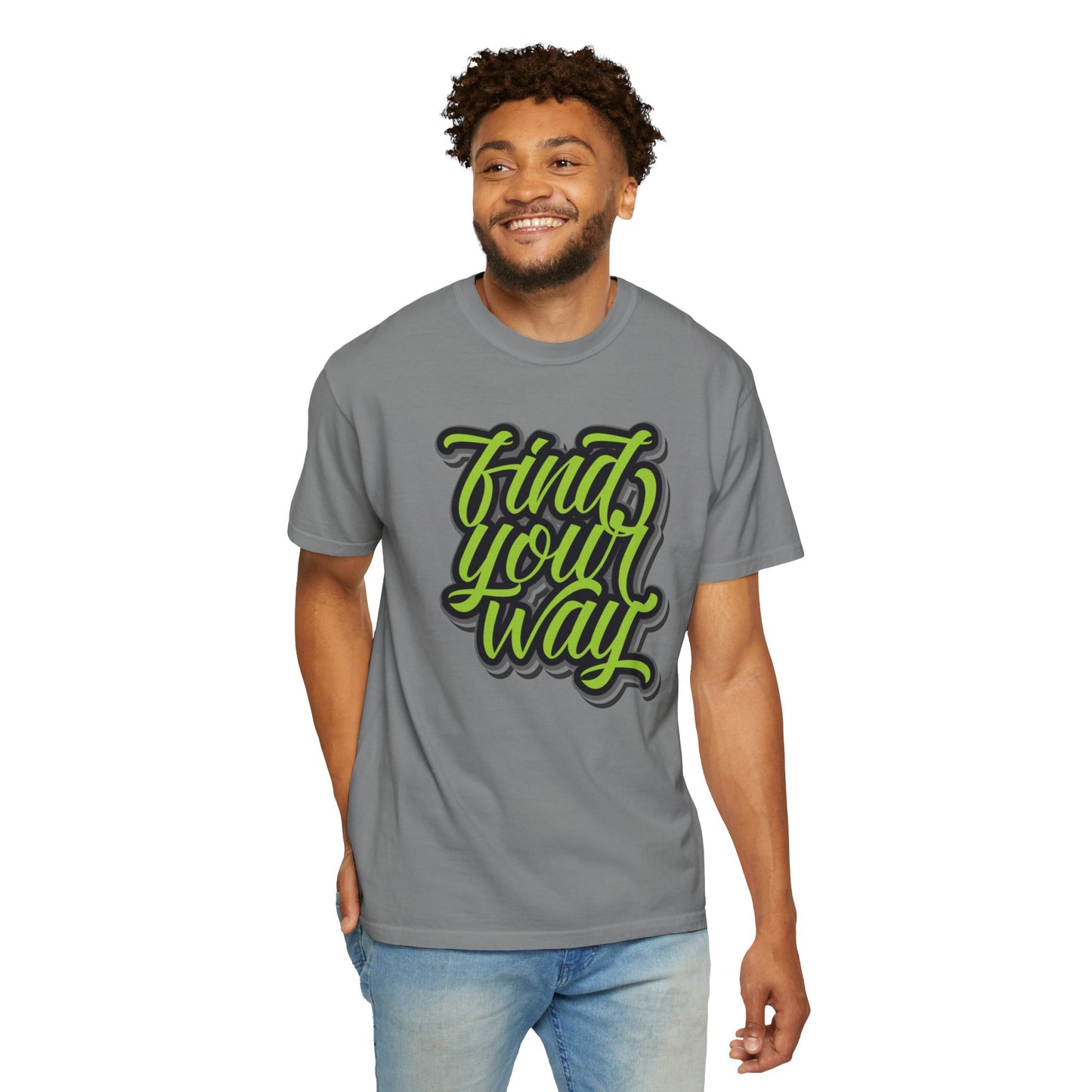 Find Your Way Direction Guidance Tee Exploration Adventure Destination Unisex Heavy Cotton T-Shirt