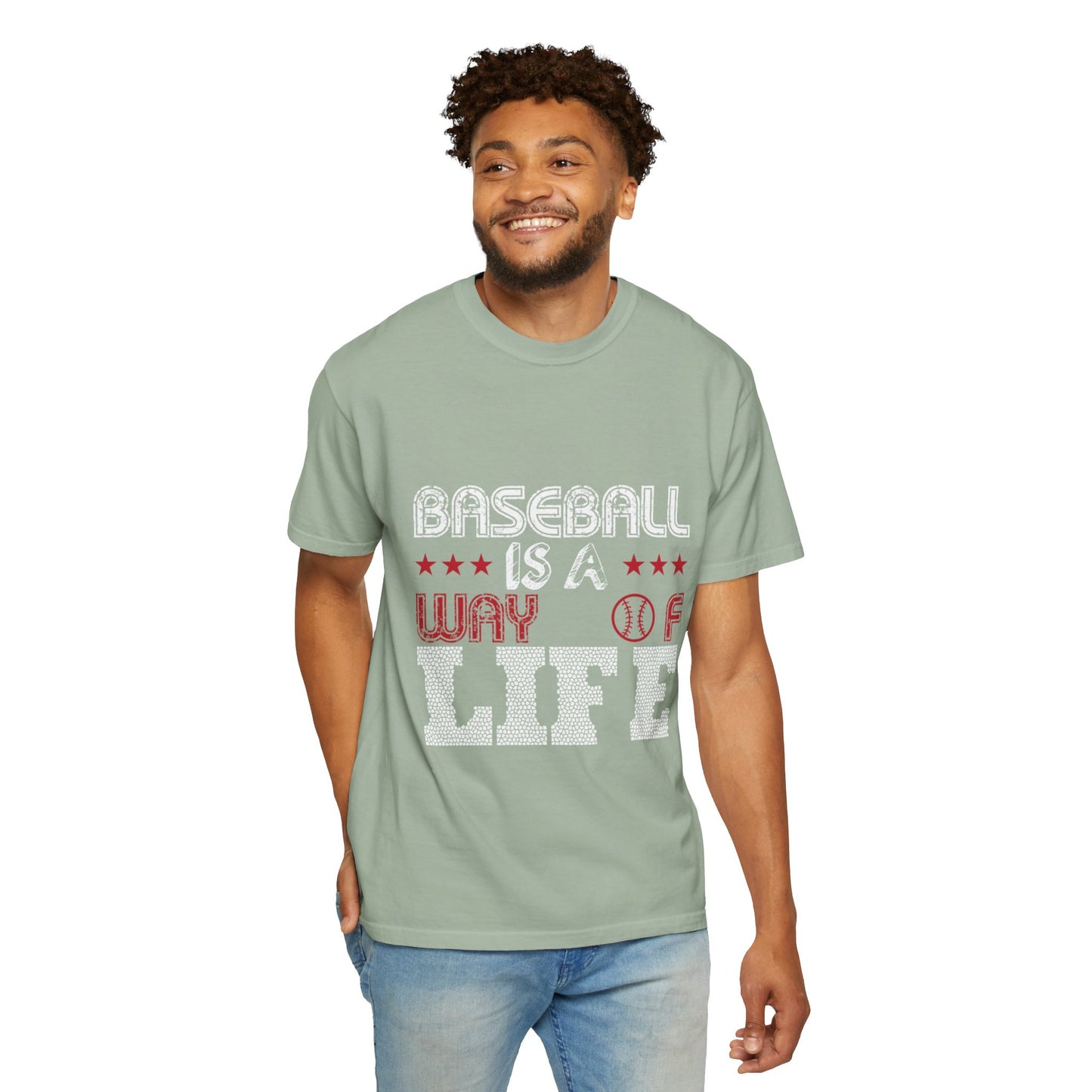 Funny Baseball Is A Way Of Life Sarcastic Deep Love Happiness Passion Baseball lovers Sports Preference Unisex Heavy Cotton T-Shirt
