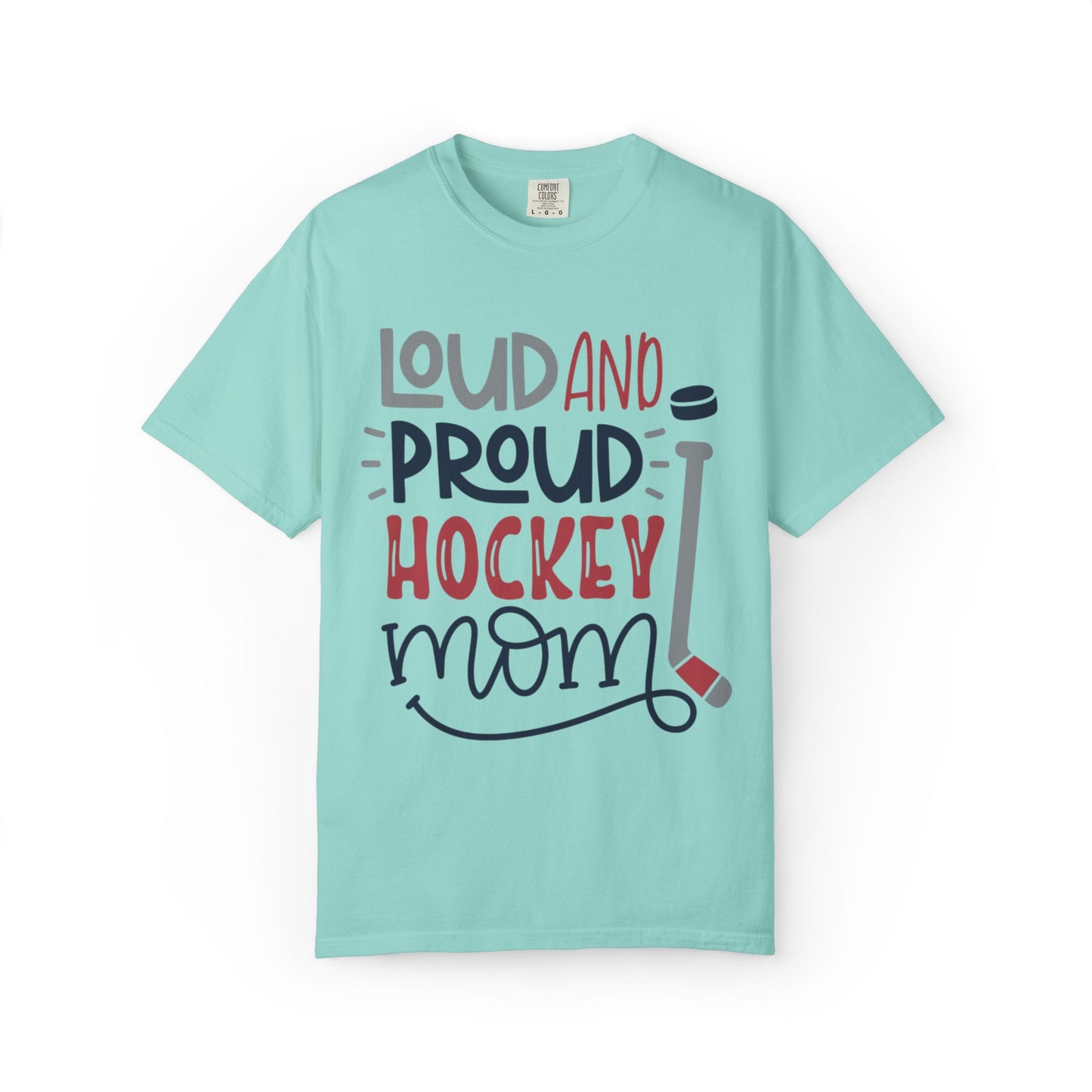 Loud & Proud Hockey Mom Power Play Cheering Stickhandling Sports Tee Legend Unisex Heavy Cotton T-Shirt