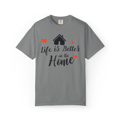 Life Is Better On The Home Peaceful Paradise Tee Cherished Space Heartfelt Haven Unisex Heavy Cotton T-Shirt
