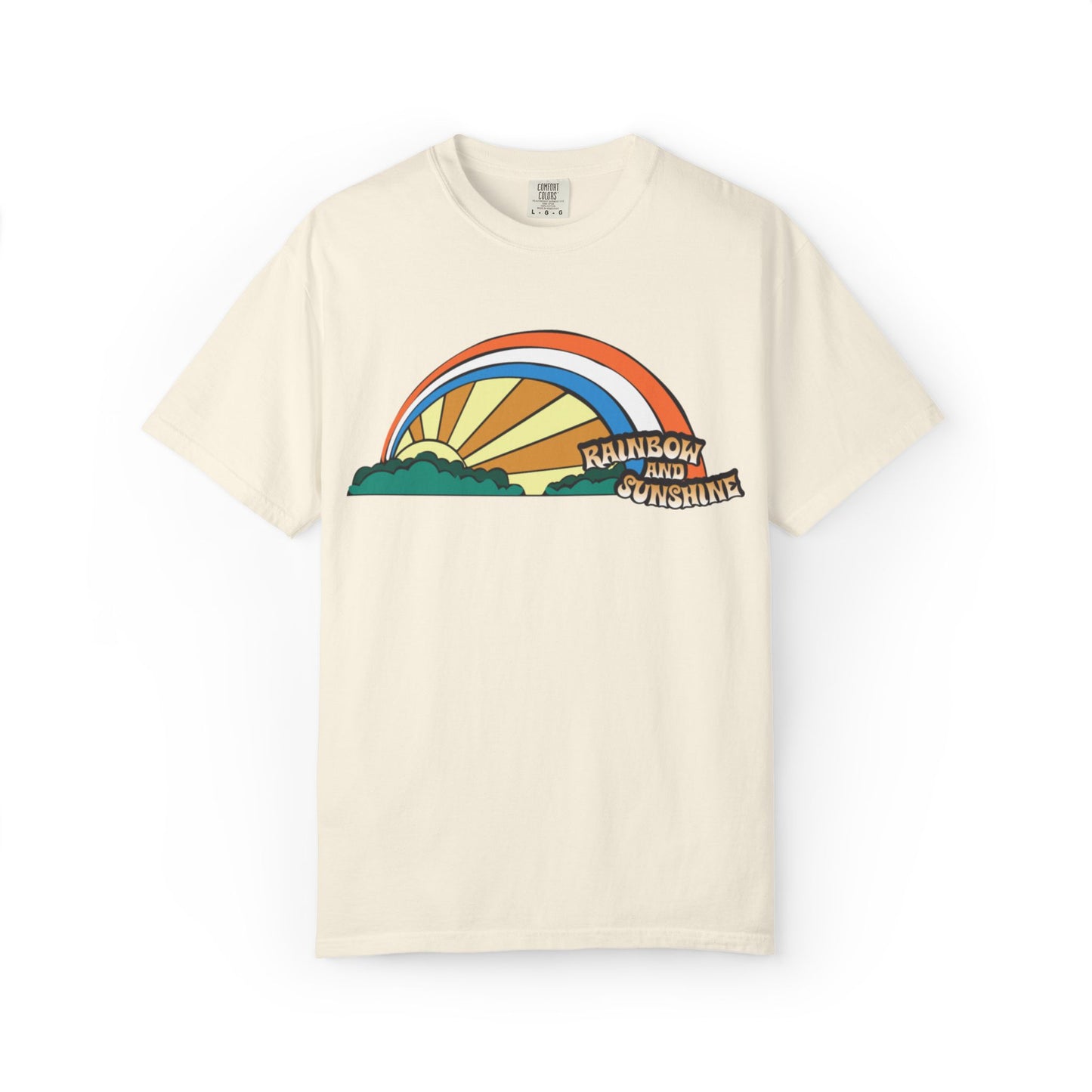 Rainbow And Sunshine Summer Trendy Tee Sunshine Days Ice Cream Summer Camp Beachcombing Anchor Unisex Heavy Cotton T-Shirt