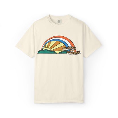 Rainbow And Sunshine Summer Trendy Tee Sunshine Days Ice Cream Summer Camp Beachcombing Anchor Unisex Heavy Cotton T-Shirt