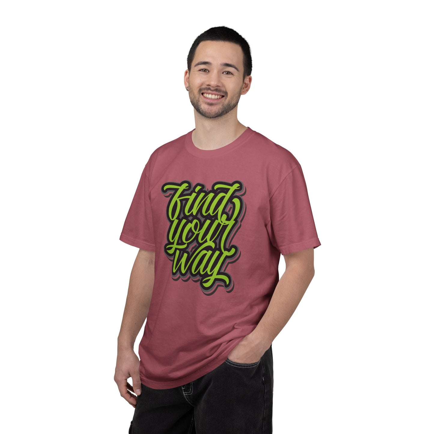 Find Your Way Direction Guidance Tee Exploration Adventure Destination Unisex Heavy Cotton T-Shirt