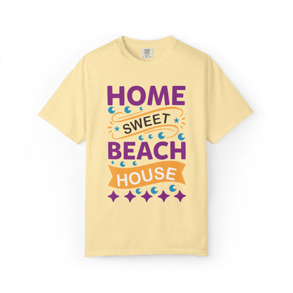 Enjoyable Home Sweet Beach House Beach Life Sun Sand Sea Seashells Sea Breeze Beach Sun Glasses  Unisex Heavy Cotton T-Shirt