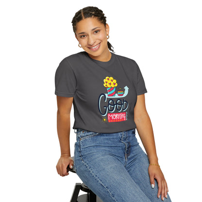 Good Morning Lazy Day Achiever Morning Champion Tee Daily Victory Sleep Defeated Unisex Heavy Cotton T-Shirt