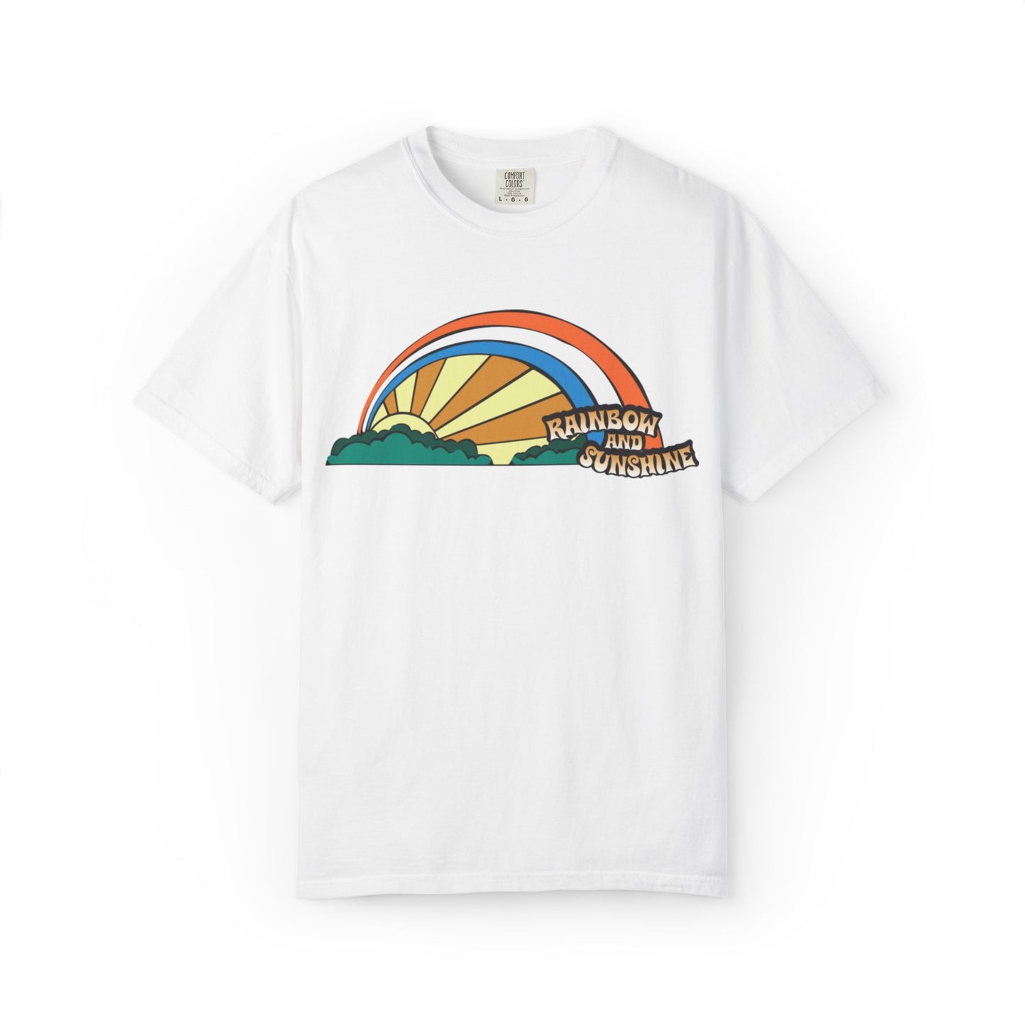 Rainbow And Sunshine Summer Trendy Tee Sunshine Days Ice Cream Summer Camp Beachcombing Anchor Unisex Heavy Cotton T-Shirt