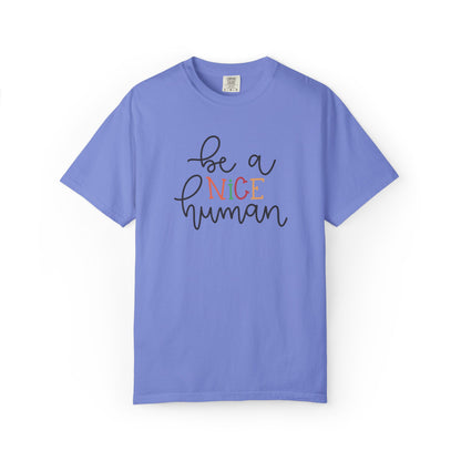 Be A Nice Human Positivity Optimism Happiness Tee Mindset Gratitude Empathy Unisex Heavy Cotton T-Shirt
