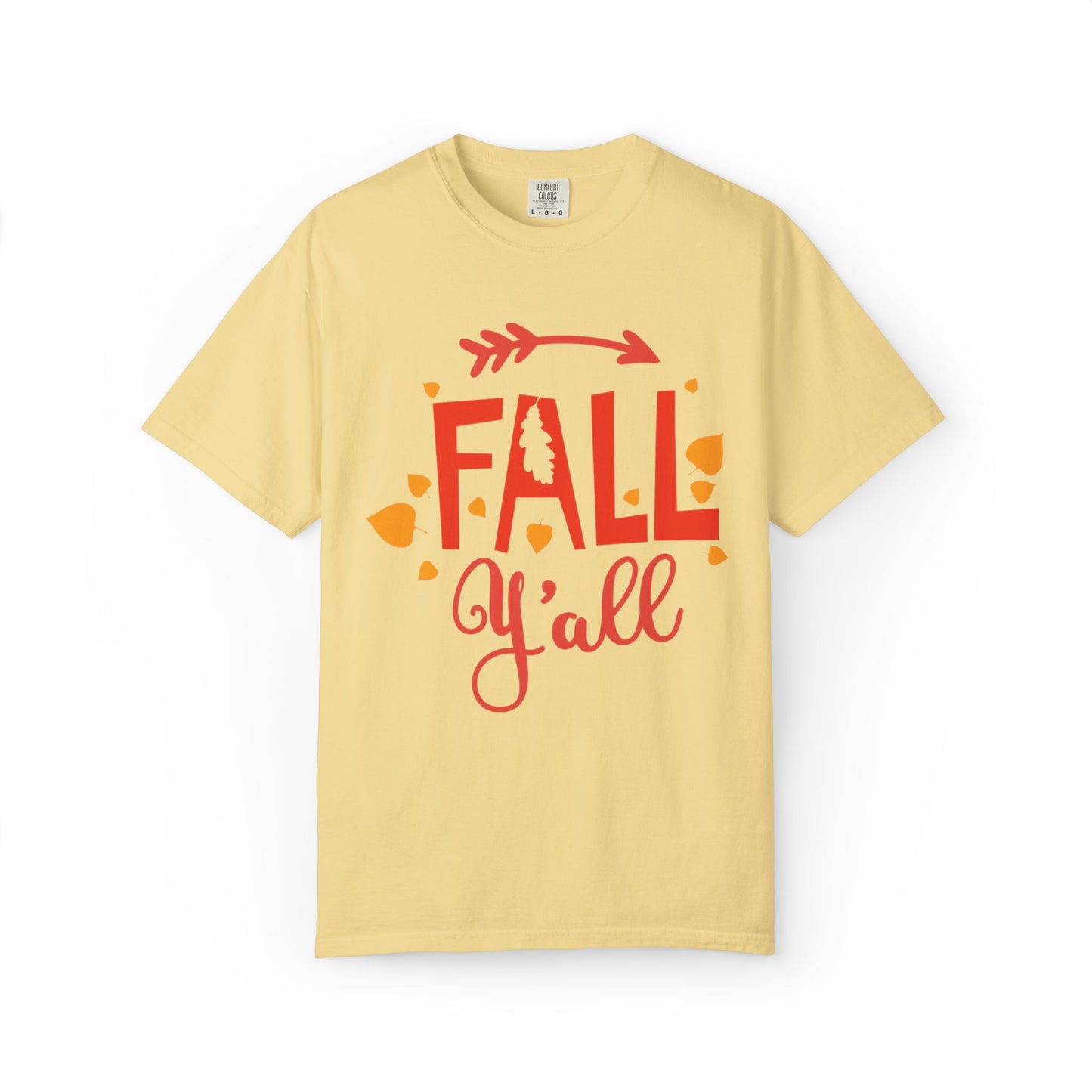 Fall Y’all Breeze Leaves Christmas Tee Jingle Bells Falling Beauty Holiday Spirit Unisex Heavy Cotton T-Shirt