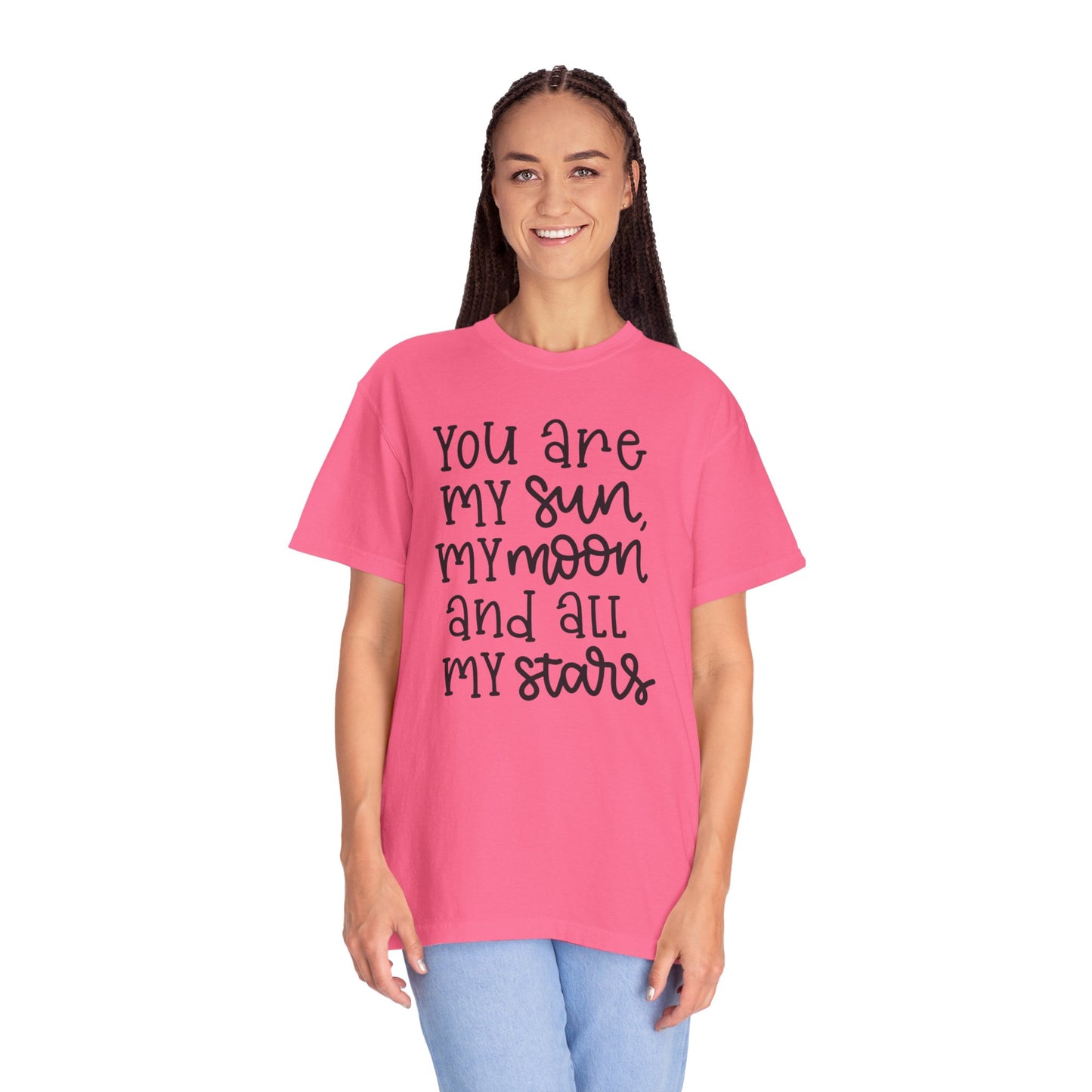 You Are My Sun My Moon And All My Stars Lovers Tee Hug Rainbow Passion Unconditional Soulful Connection Unisex Heavy Cotton T-Shirt