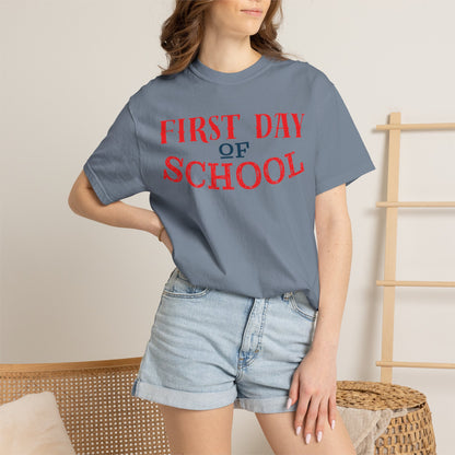 Funny First Day School Learning Legend Super Scholar Junior Geniuses Science Star Student’s Day Unisex Heavy Cotton T-Shirt