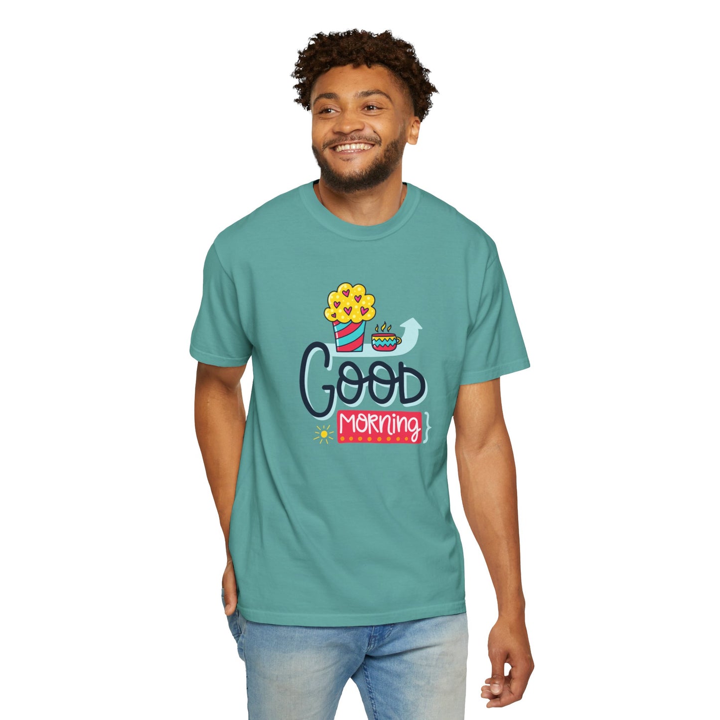 Good Morning Lazy Day Achiever Morning Champion Tee Daily Victory Sleep Defeated Unisex Heavy Cotton T-Shirt