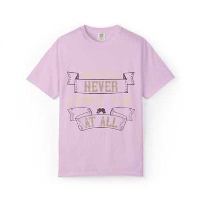 Motivational Boxing Never Hurt Me At All Enthusiasm Focus Fearless Strength Unisex Heavy Cotton T-Shirt