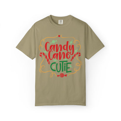 Candy Cane Cutie Enjoying Tee Tiny Helpers Jingle Bell Bling Festival Season Merry Christmas Unisex Heavy Cotton T-Shirt