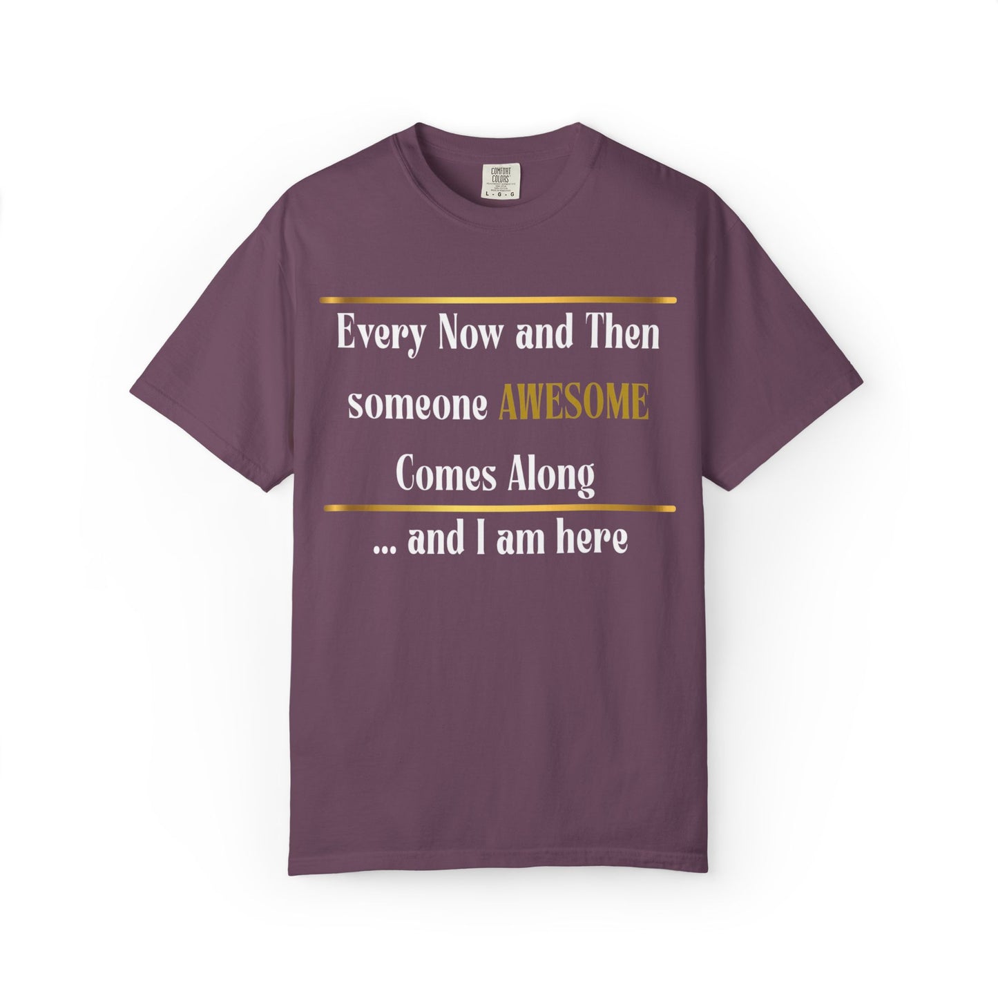 Every Now And Then Someone Awesome Comes Along.... And I Am Here - Unisex Garment-Dyed T-shirt