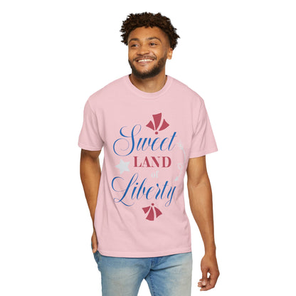 Sweet Land Of Liberty Equality American Values Country Love USA Flag Patriotic Tee Loyalty Fairness Unity Unisex Heavy Cotton T-Shirt