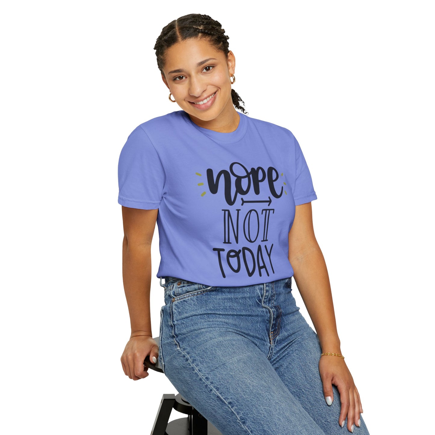 Nope Not Today Idle Moments Tee Cozy Living Contented Loafing Unisex Heavy Cotton T-Shirt