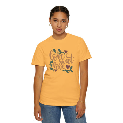 Love Sweet Love Boundless Love Affection Lover’s Tee Infinite Bliss Butterfly Kisses Evergreen Romance Unisex Heavy Cotton T-Shirt