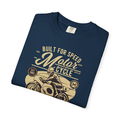 Built For Speed Motorcycle Custom Engine Club Motorbike Lovers Trendy Tee High-speed Rider Adventure Racer Unisex Heavy Cotton T-Shirt