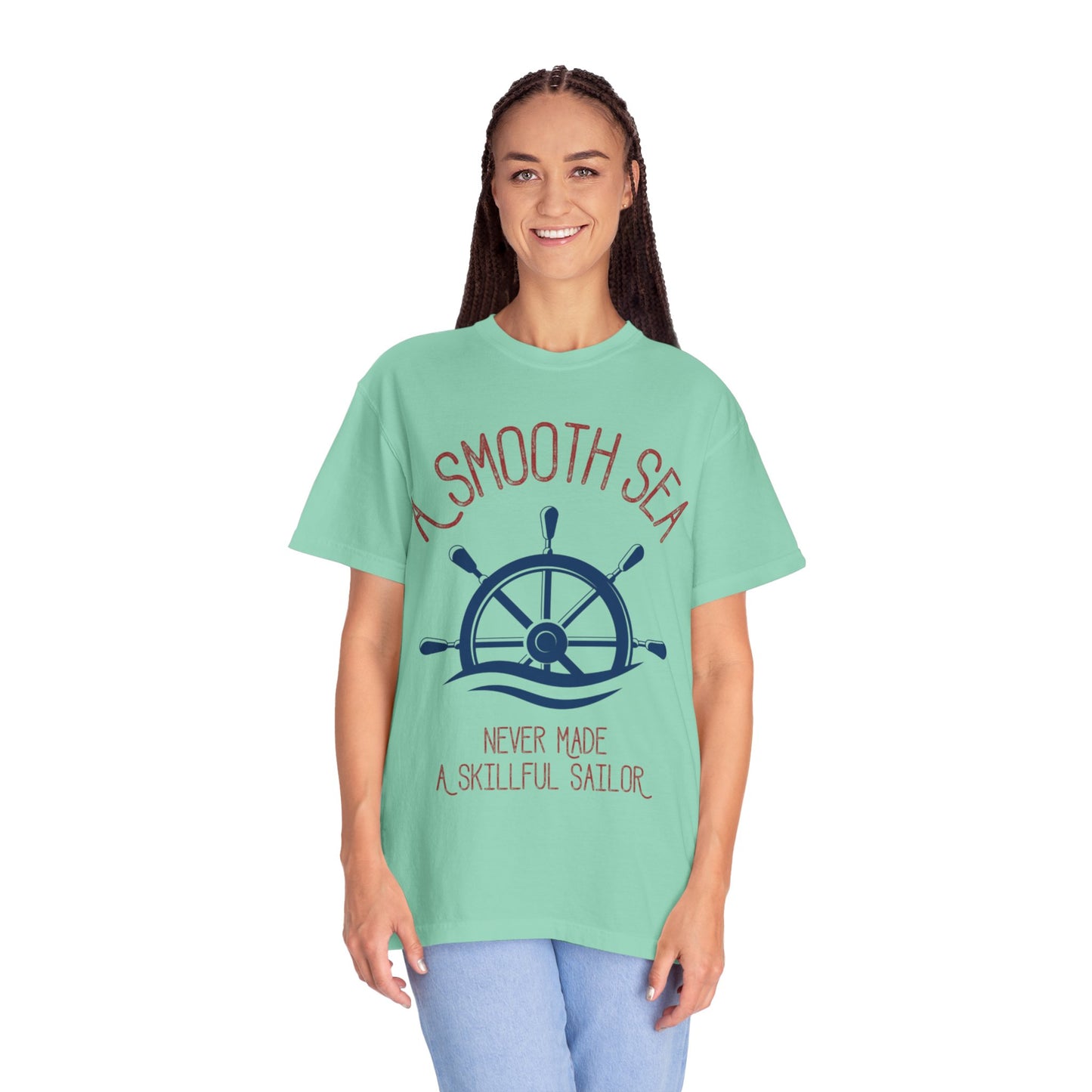 A Smooth Sea Marine Life Fishermen Seafaring Adventure Lovers Tee Shipman Unisex Heavy Cotton T-Shirt