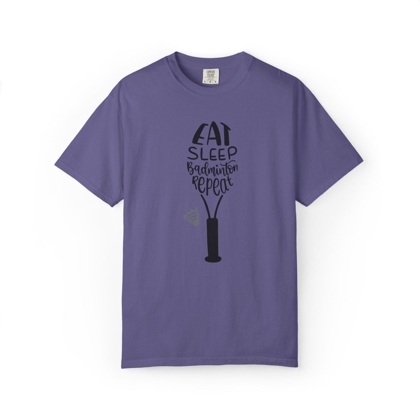 Eat Sleep Badminton Repeat Stay Active Motivation Tee Winning Attitude Sports Dedication Shuttlecock Addiction Unisex Heavy Cotton T-Shirt