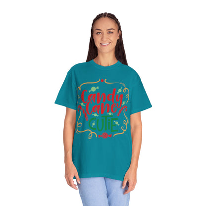 Candy Cane Cutie Enjoying Tee Tiny Helpers Jingle Bell Bling Festival Season Merry Christmas Unisex Heavy Cotton T-Shirt