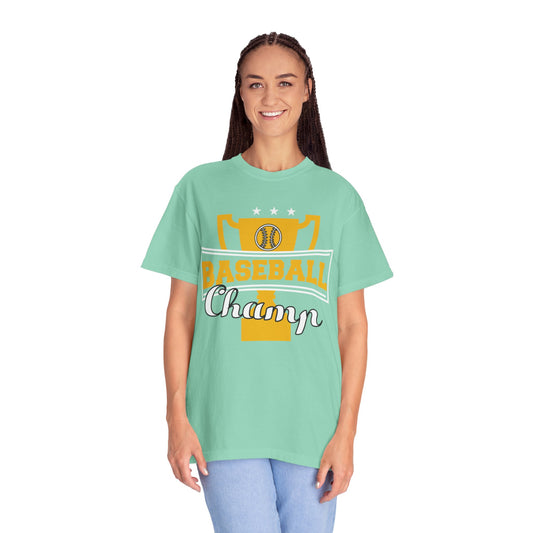 Baseball Champ Tee Bullpen Pitcher Bats League Game Sports Unisex Heavy Cotton T-Shirt