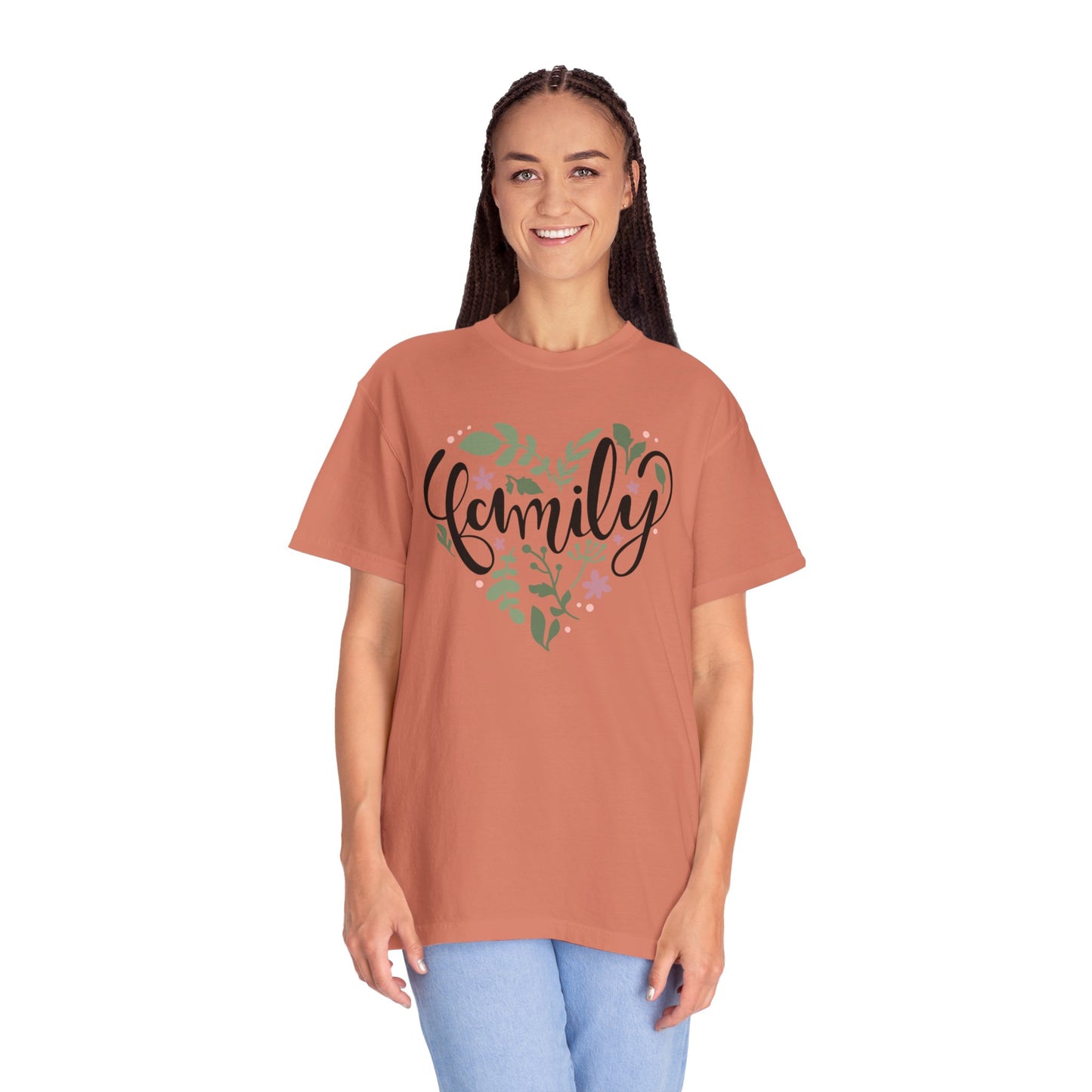 Family Trendy Tee Hug Rainbow Passion Unconditional Soulful Connection Siblings Love Parents Unisex Heavy Cotton T-Shirt