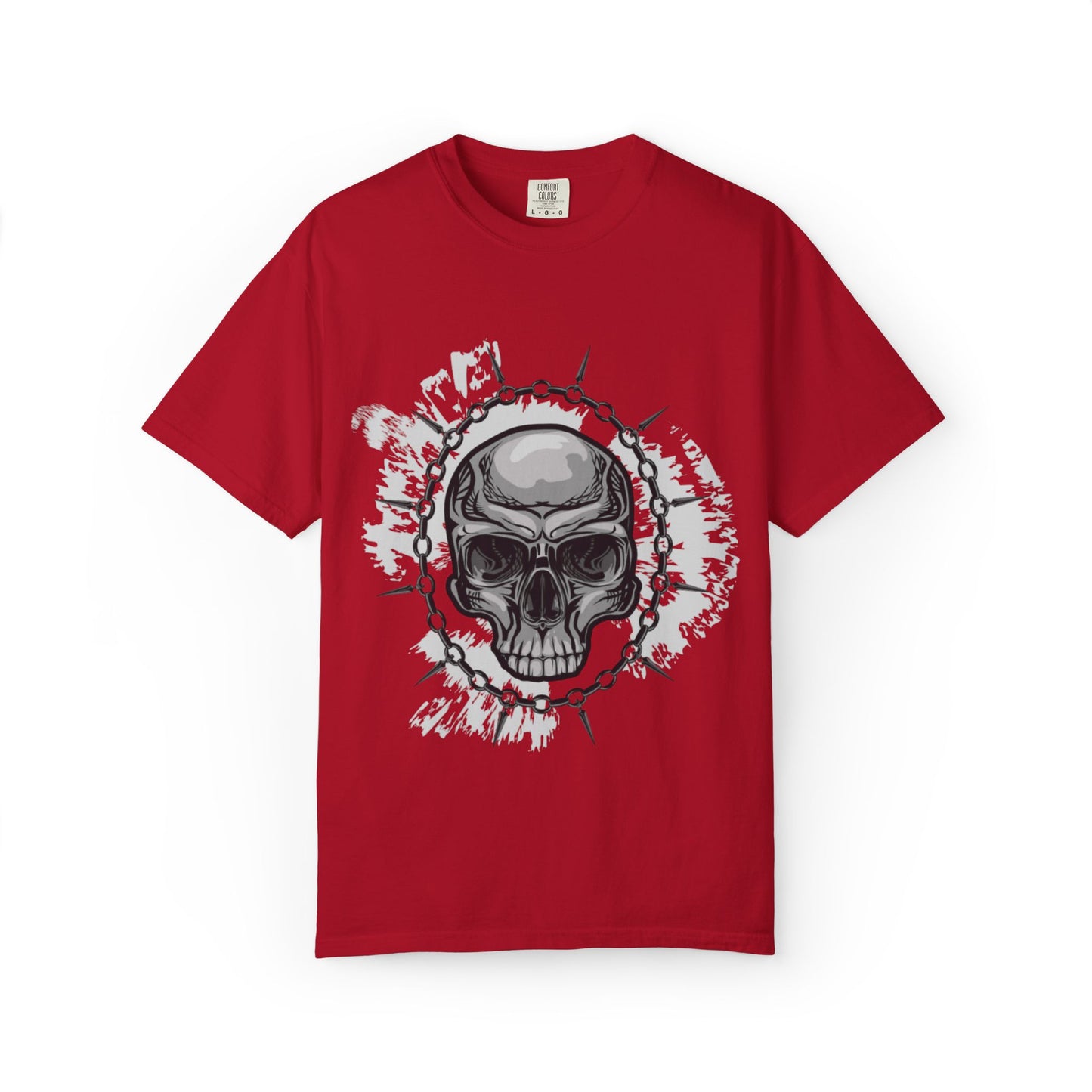 Chain Skull Cranium Head Anatomy Bones Trend Tee Horror Creepy Head X-ray Unisex Heavy Cotton T-Shirt