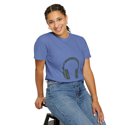 Head Phone Unisex Garment-Dyed T-shirt