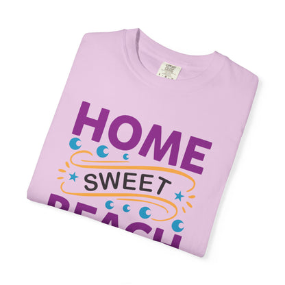 Enjoyable Home Sweet Beach House Beach Life Sun Sand Sea Seashells Sea Breeze Beach Sun Glasses  Unisex Heavy Cotton T-Shirt