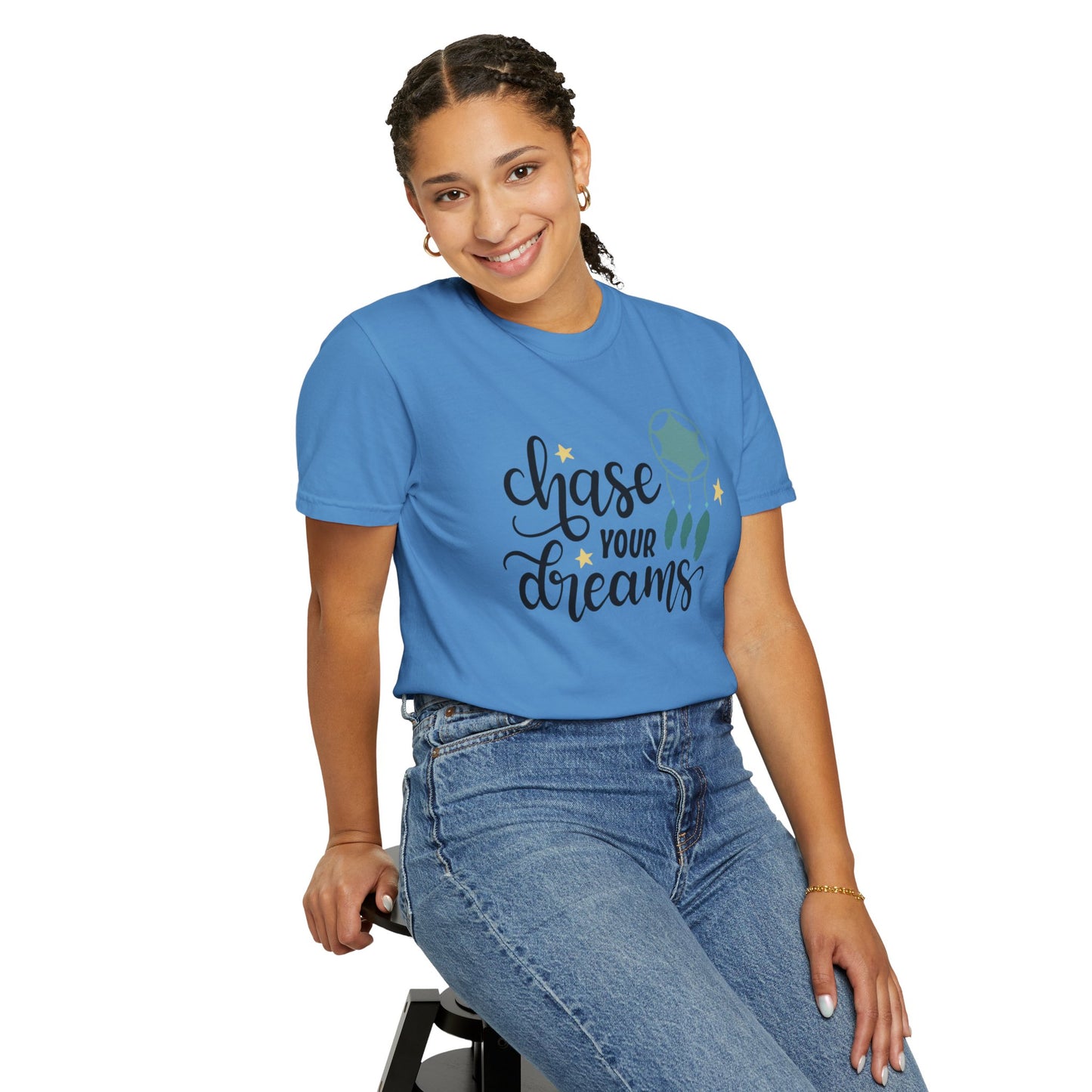 Chase Your Dreams Creativity Imagination Tee Determination Reach For The Stars Unisex Heavy Cotton T-Shirt