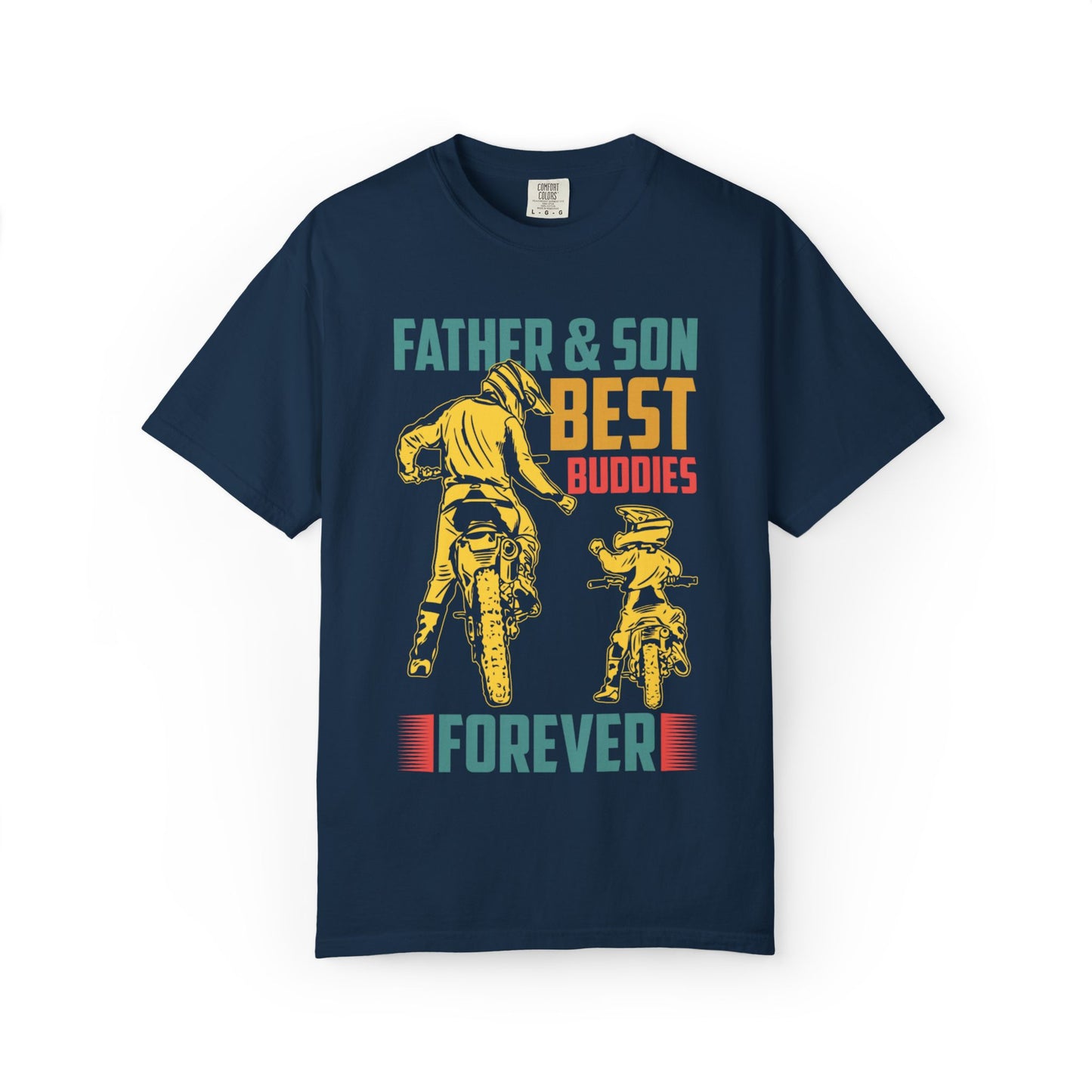 Lovable Father And Son Best Buddies Forever Role Model Loving Father Fatherhood Heroic Dad Unisex Heavy Cotton T-Shirt