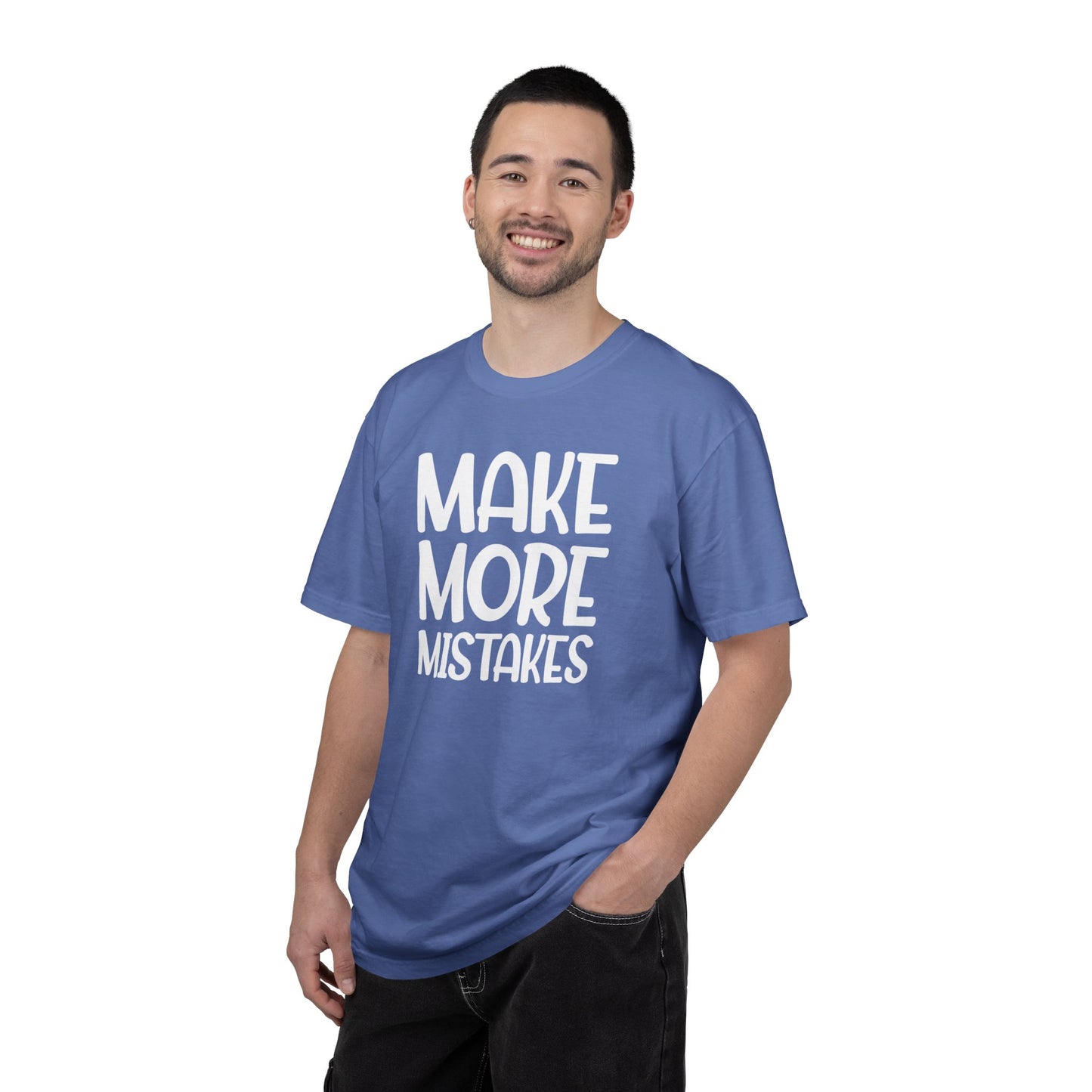 Make More Mistakes Trendy Tee Learning Journey Empowerment Creative Passionate Hard Work Keep Trying Unisex Heavy Cotton T-Shirt