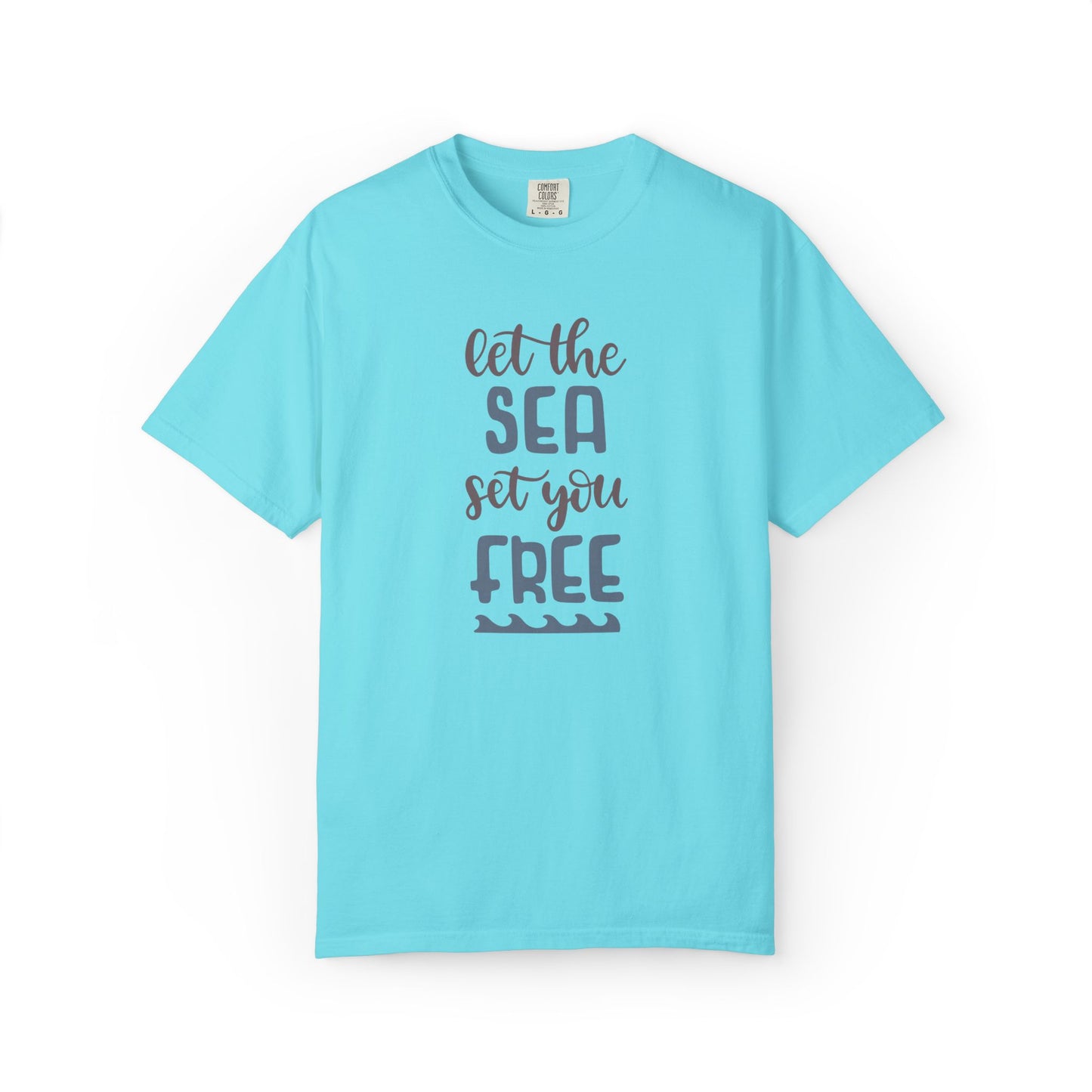 Let The Sea Set You Free Summer Tee Sunshine Days Ice Cream Camping Beachcombing Unisex Heavy Cotton T-Shirt
