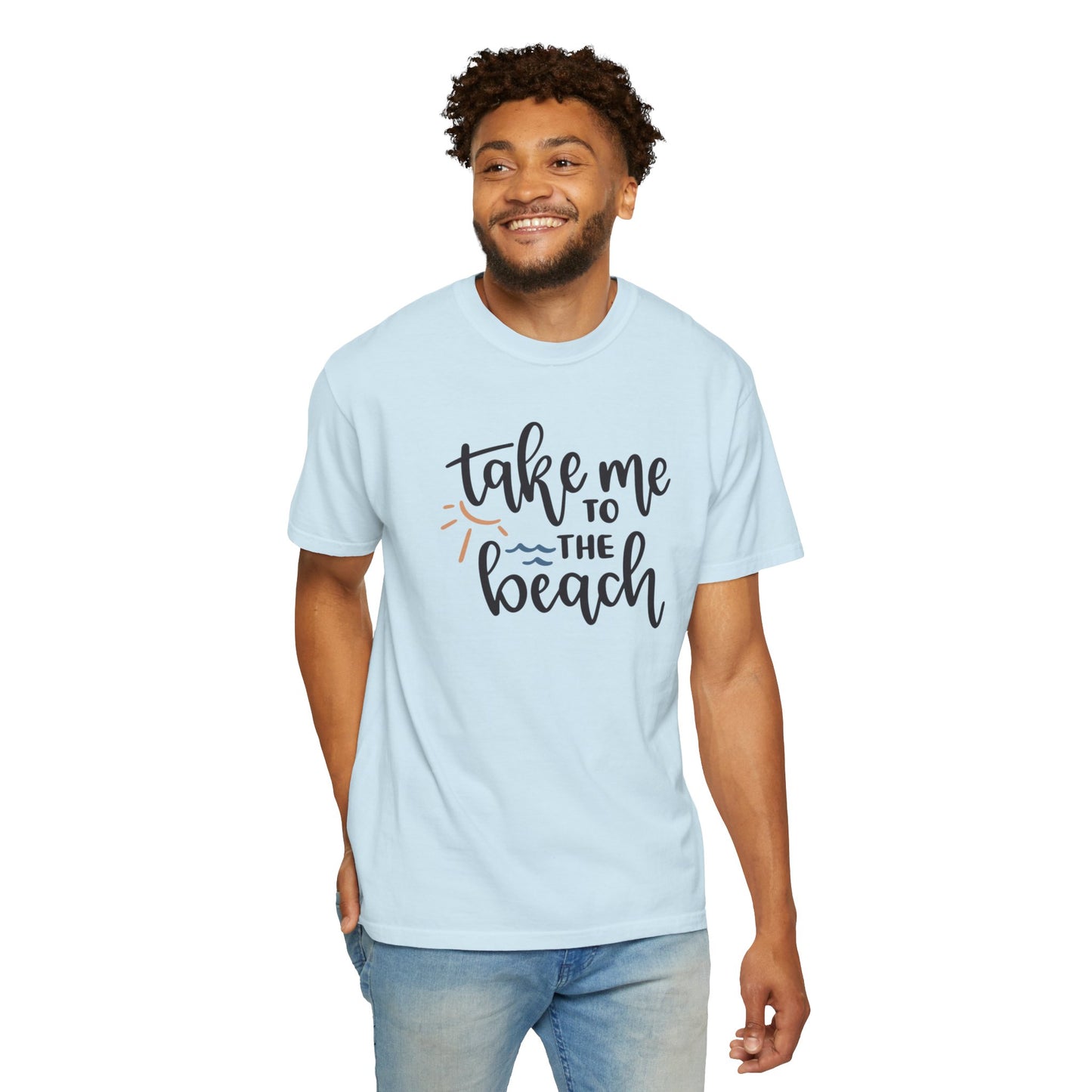 Take Me To The Beach Sunset Vibes Ocean Tee Sandy Celebration Adventure Camp Unisex Heavy Cotton T-Shirt
